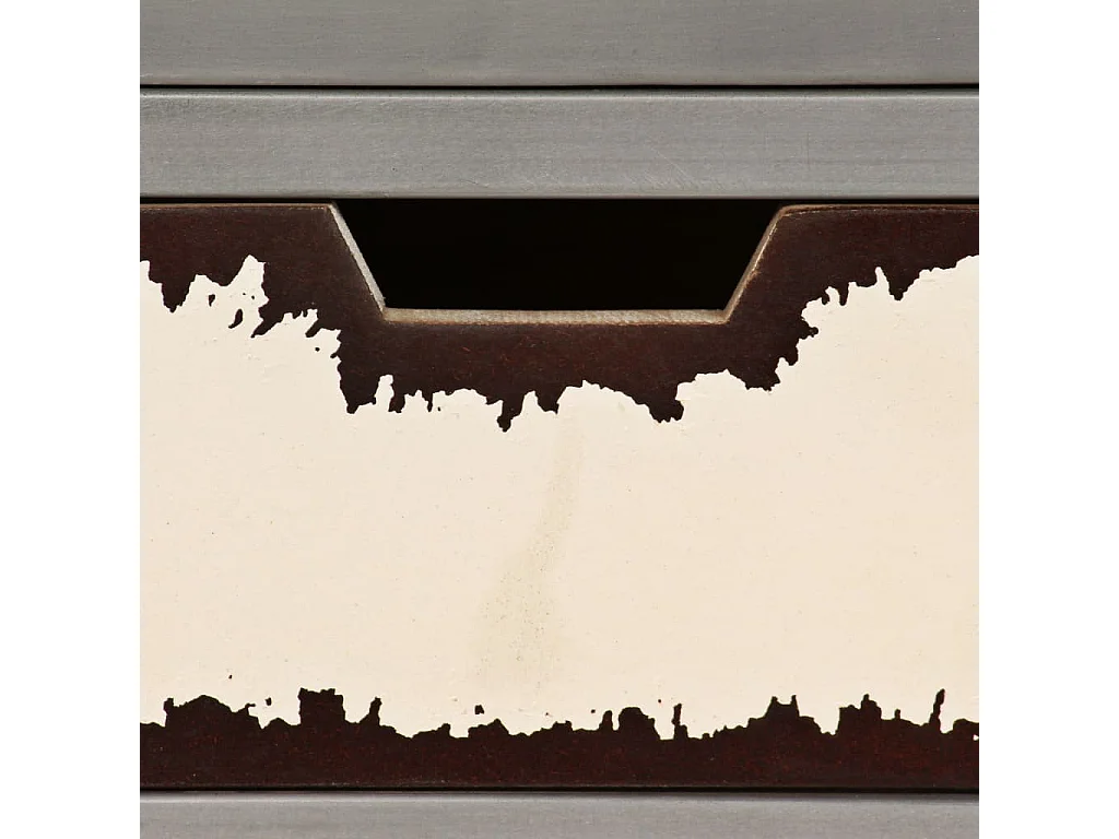 Buffet Bois de manguier massif et acier 65x33x76 cm