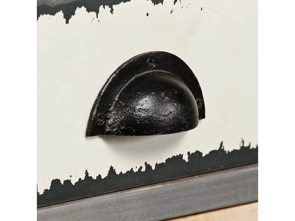 Buffet Bois de manguier massif et acier 65x33x76 cm