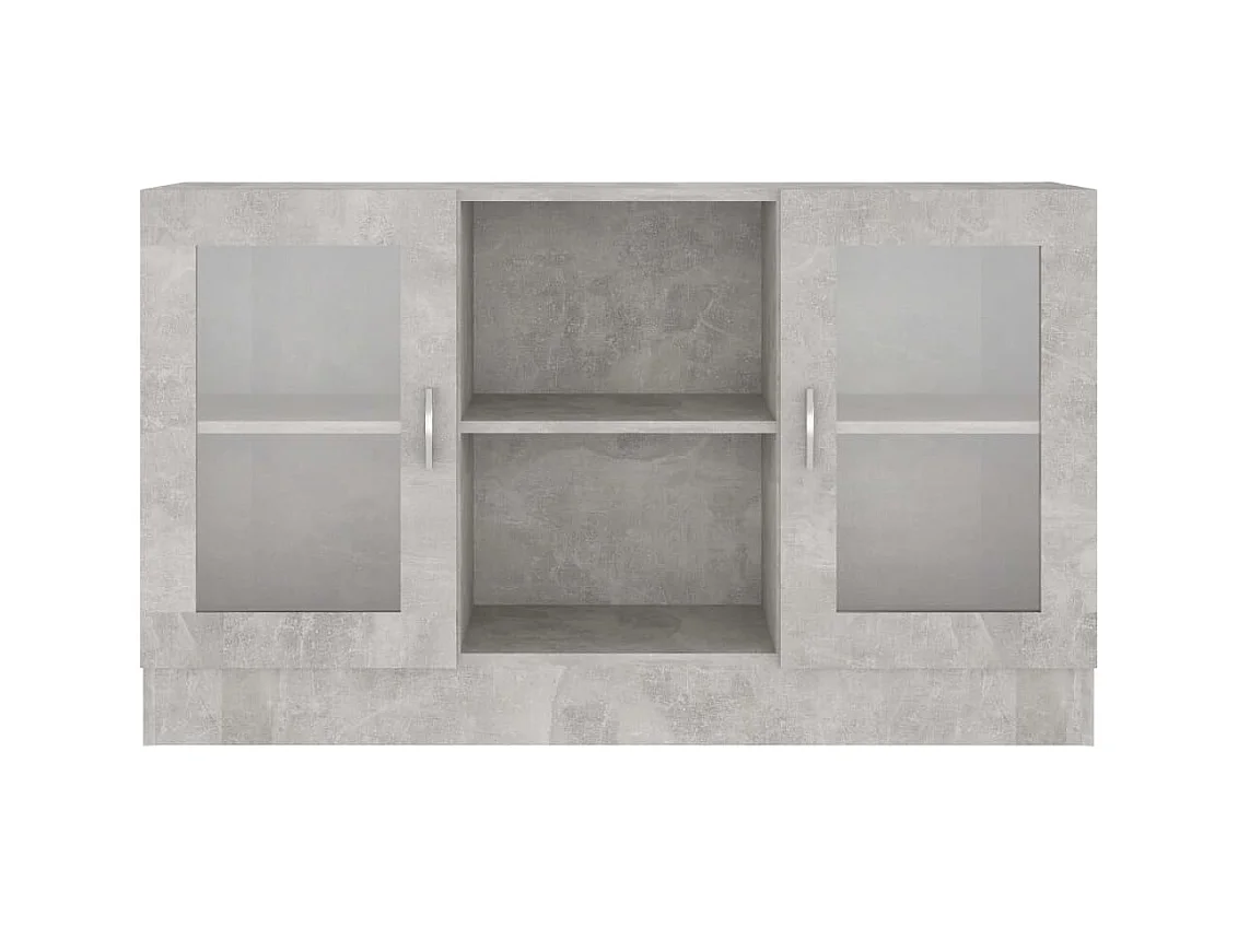 Armoire à vitrine Gris béton 120x30,5x70 cm Bois d’ingénierie
