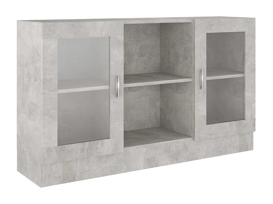 Vitrina de madera de ingeniería gris 120x30,5x70 cm