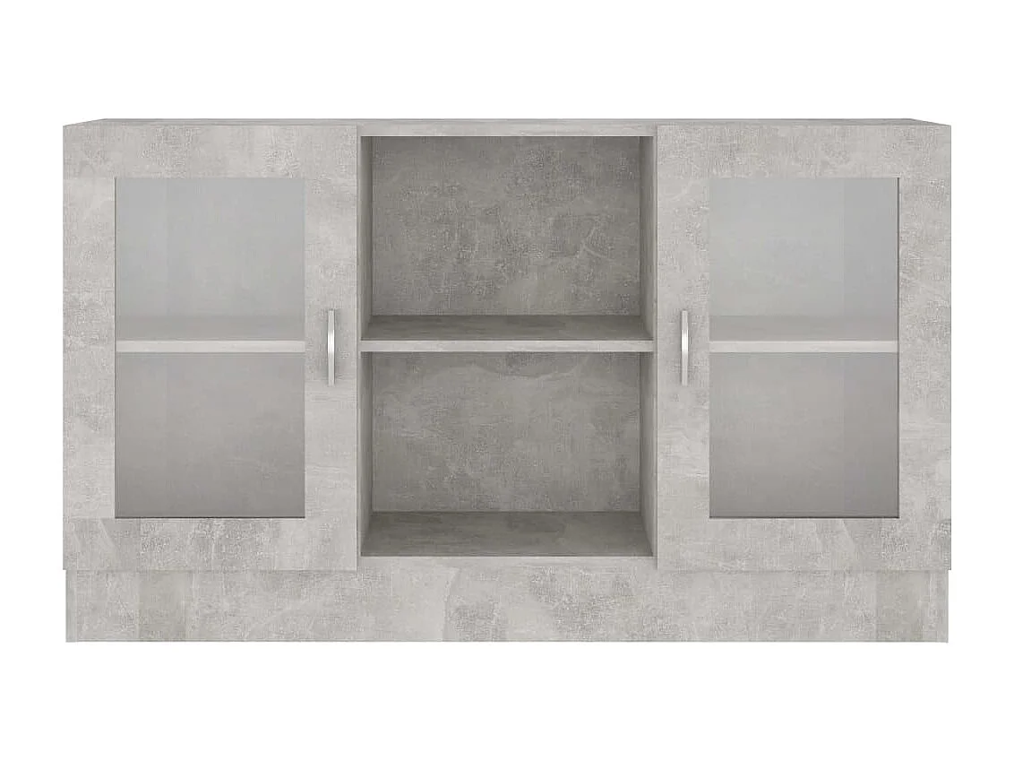 Vitrina de madera de ingeniería gris 120x30,5x70 cm