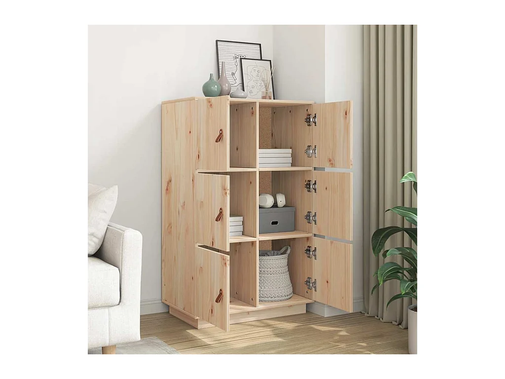 Buffet haut 67x40x108,5 cm Bois massif de pin