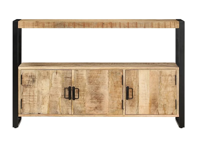 Armário lateral 120x30x75 cm madeira de mangueira maciça