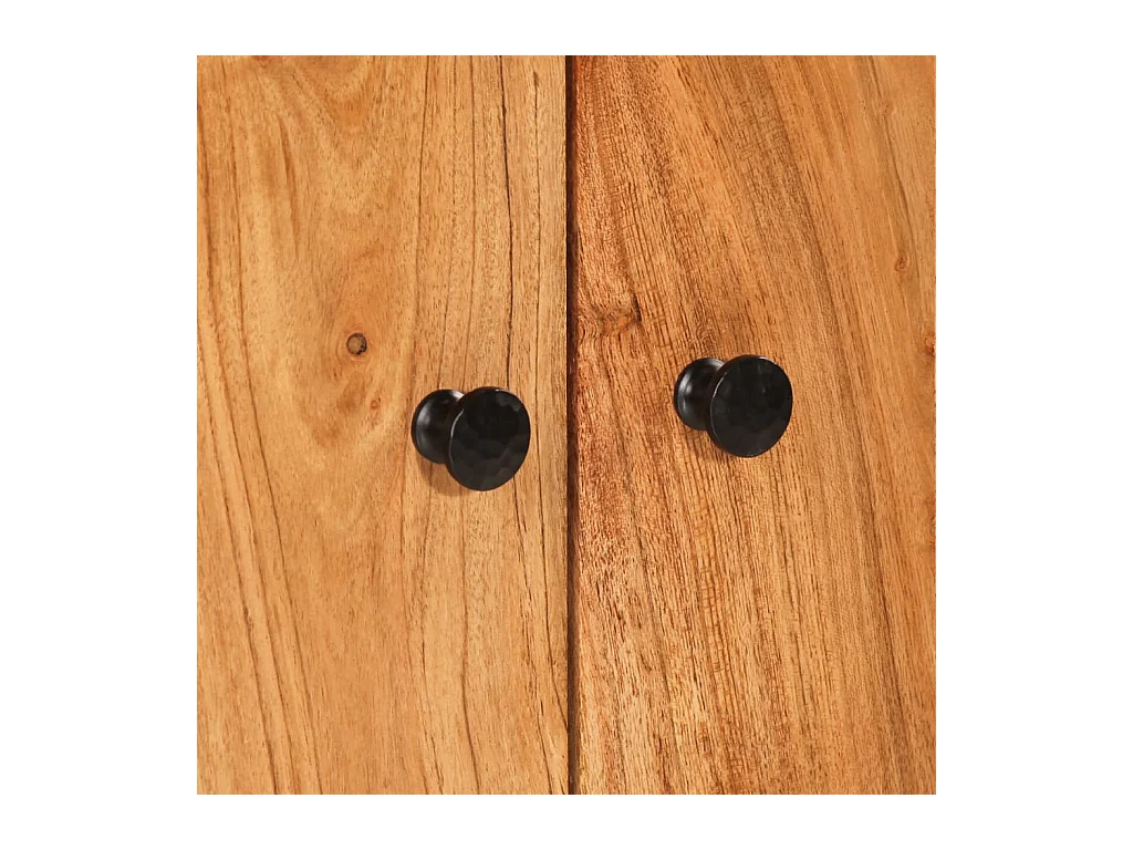 Buffet haut avec tiroir 60x33x100cm bois massif d'acacia et fer