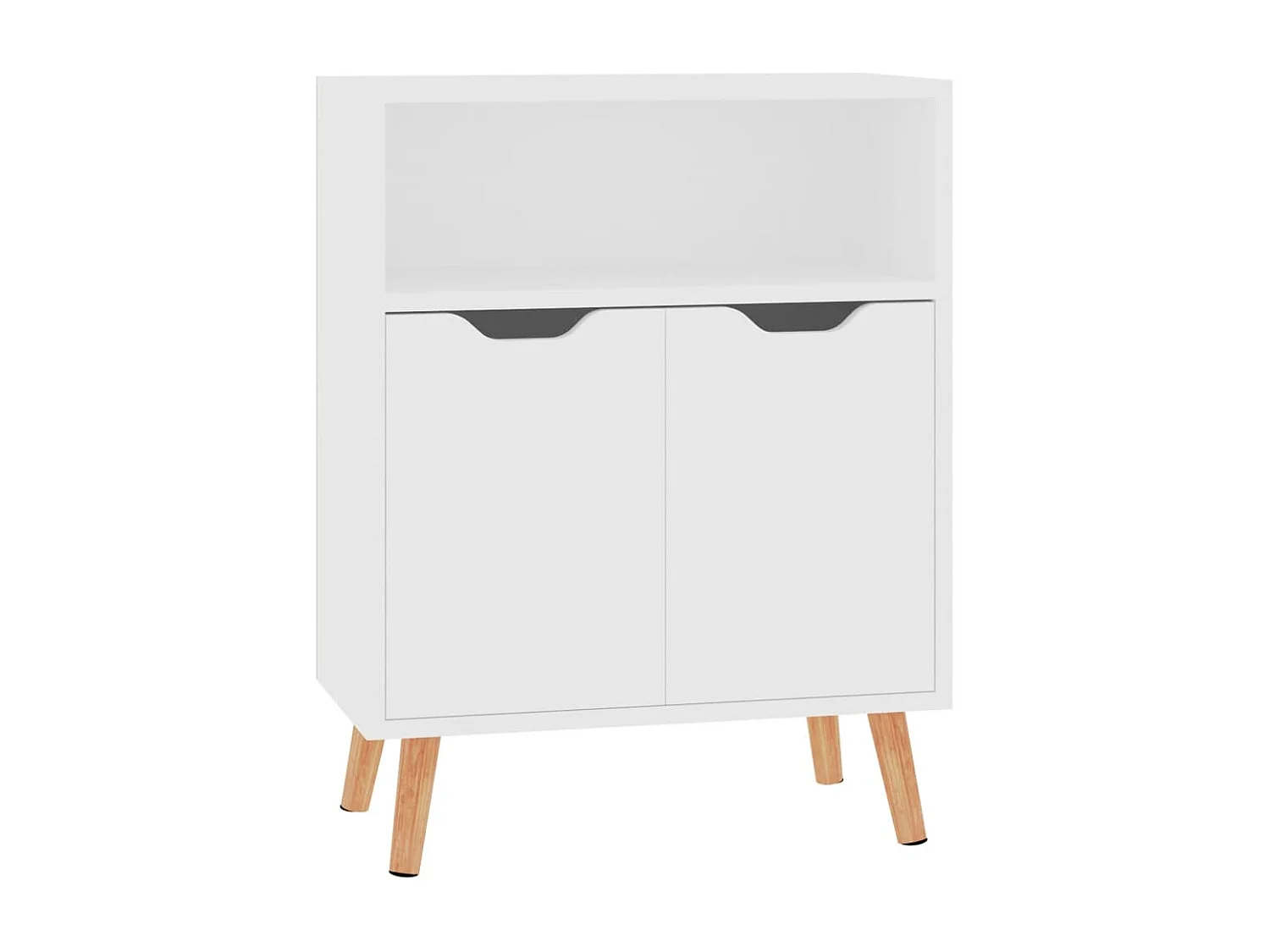 Dressoir 60x30x72 cm bewerkt hout wit