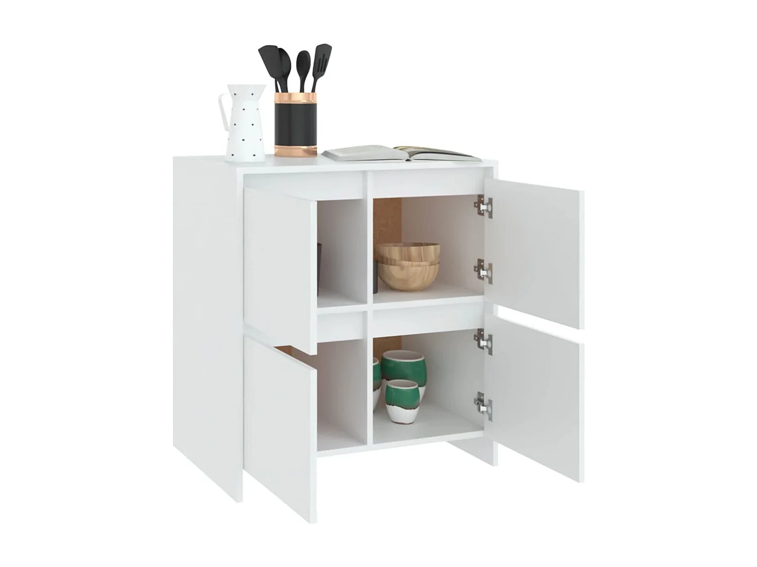 Sideboards 2 Stk. Weiß 70x41x75 cm Holzwerkstoff