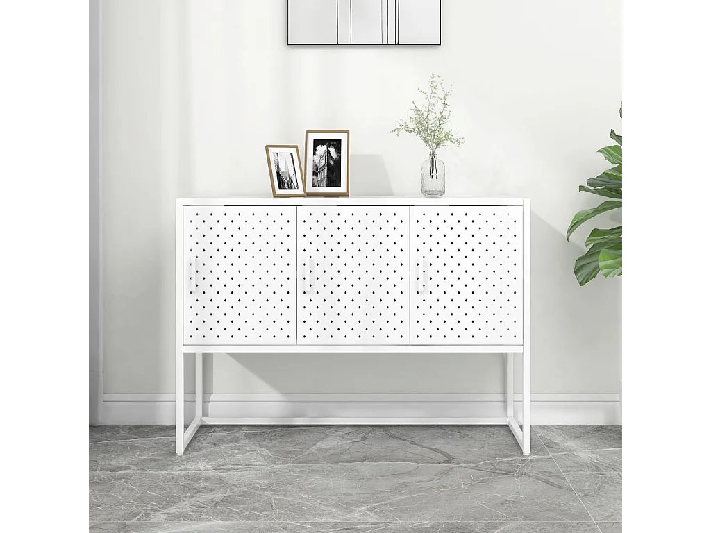 Sideboard Weiß 105x35x75 cm Stahl