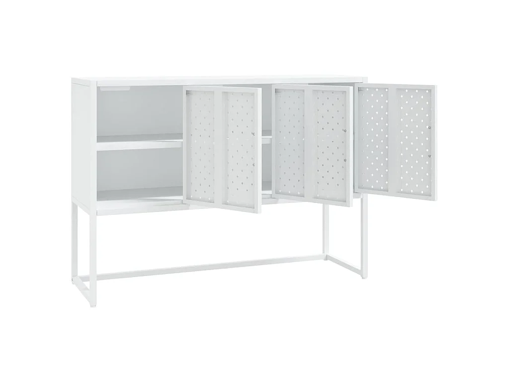 Buffet Blanc 105x35x75 cm Acier