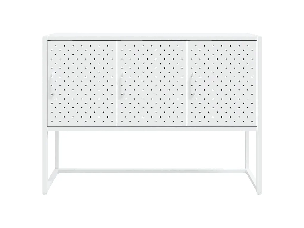 Buffet Blanc 105x35x75 cm Acier