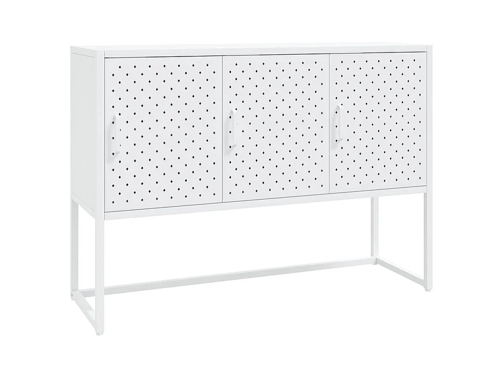 Dressoir 105x35x75 cm staal wit