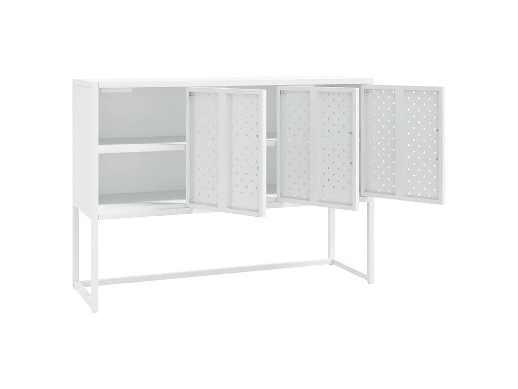 Dressoir 105x35x75 cm staal wit