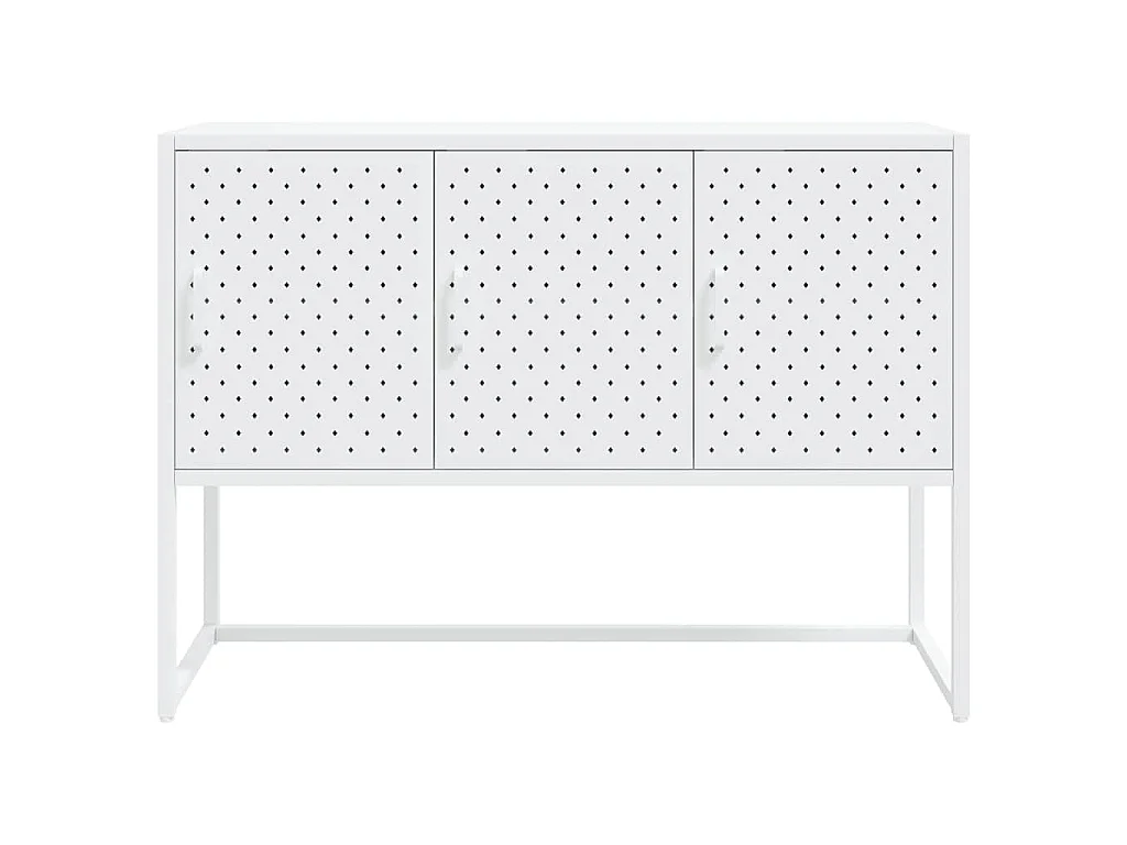 Dressoir 105x35x75 cm staal wit