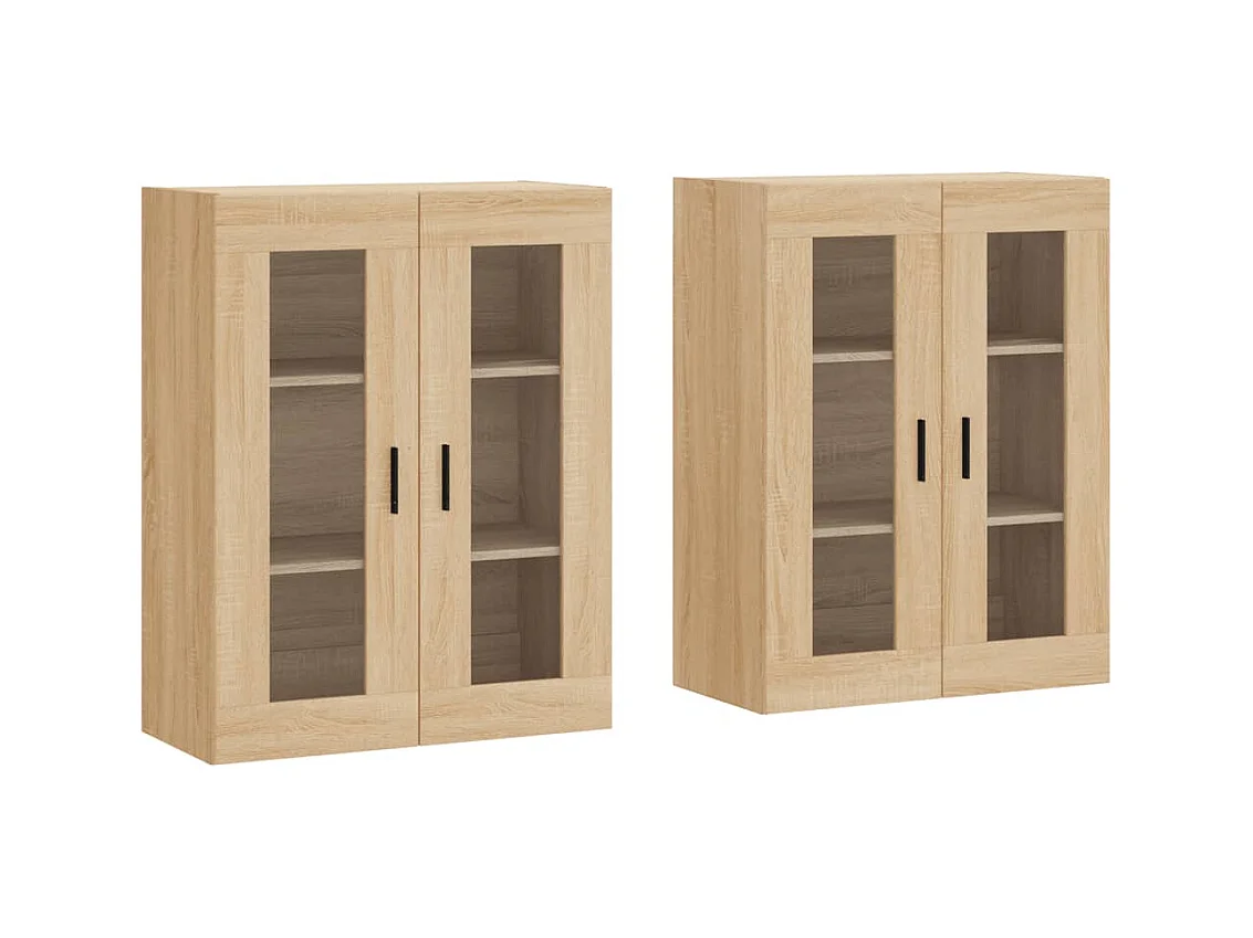 Armoires murales 2 pcs chêne sonoma bois d'ingénierie