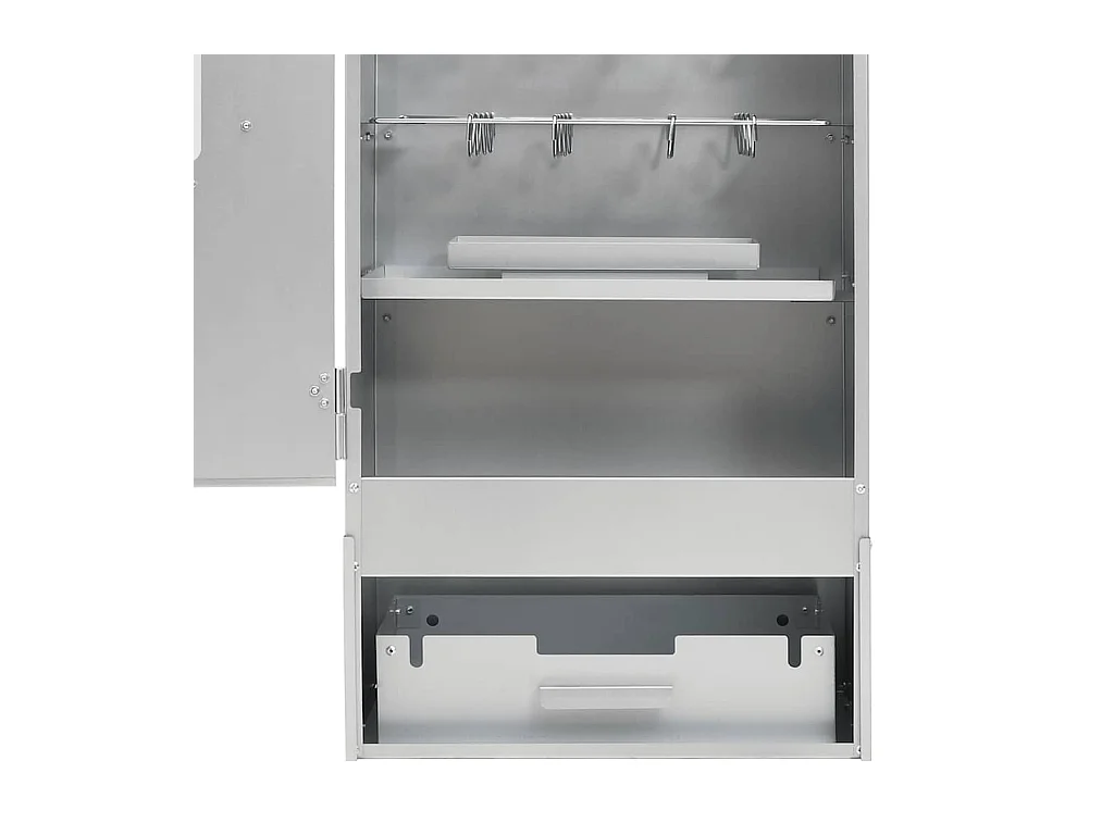 BBQ-rookoven met houtsnippers 44,5x29x110 cm staal