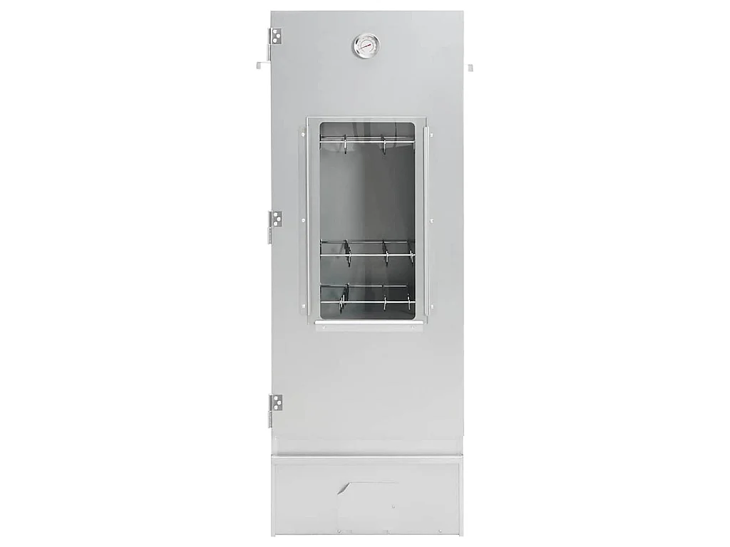Horno ahumador astillas madera acero galvanizado 44,5x29x110 cm