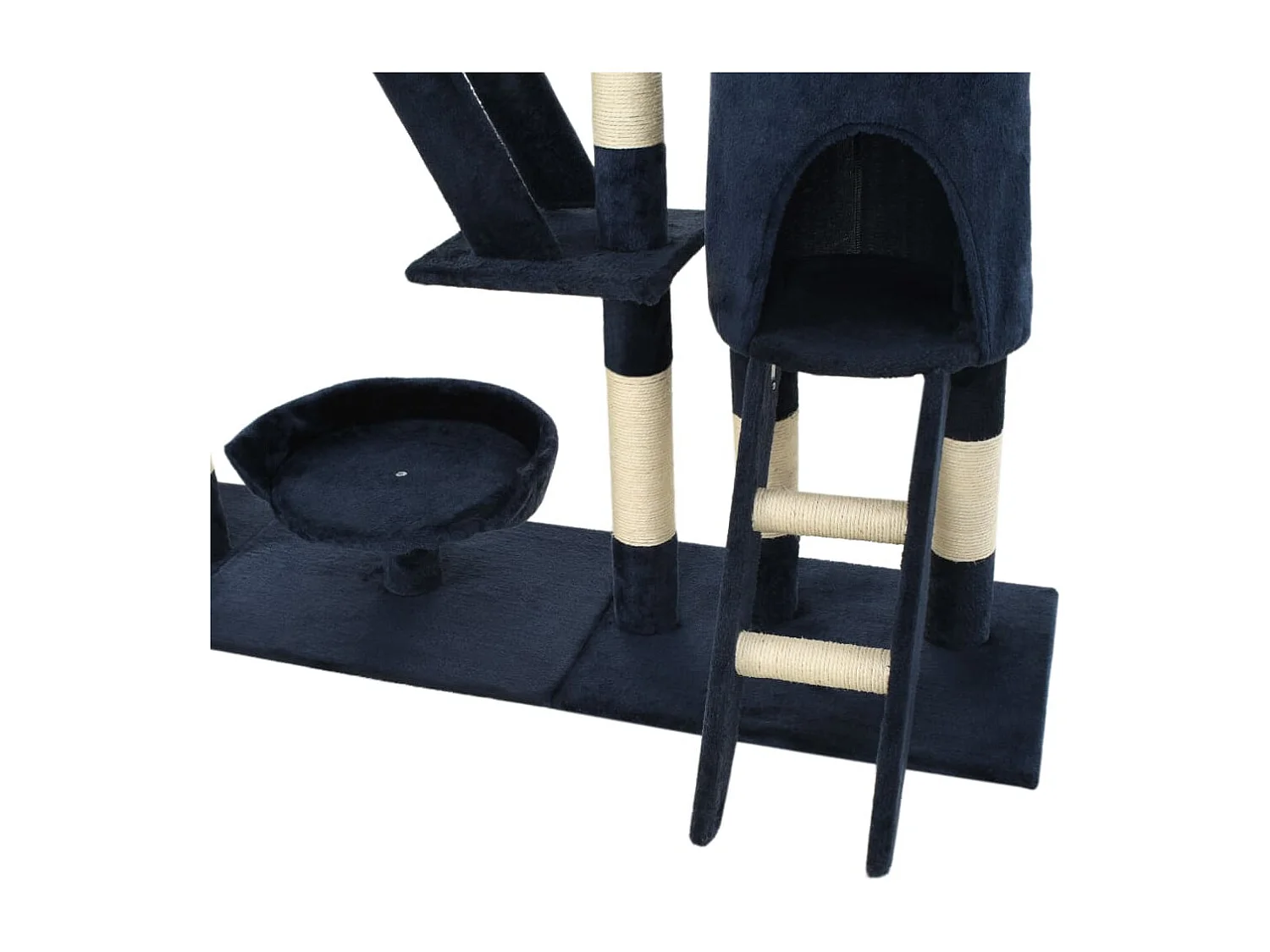 Albero per Gatti con Tiragraffi in Sisal 230-250 cm Blu