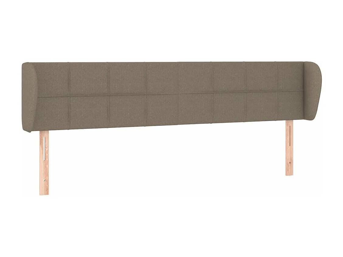 Tête de lit avec oreilles Taupe 203x23x78/88 cm Tissu