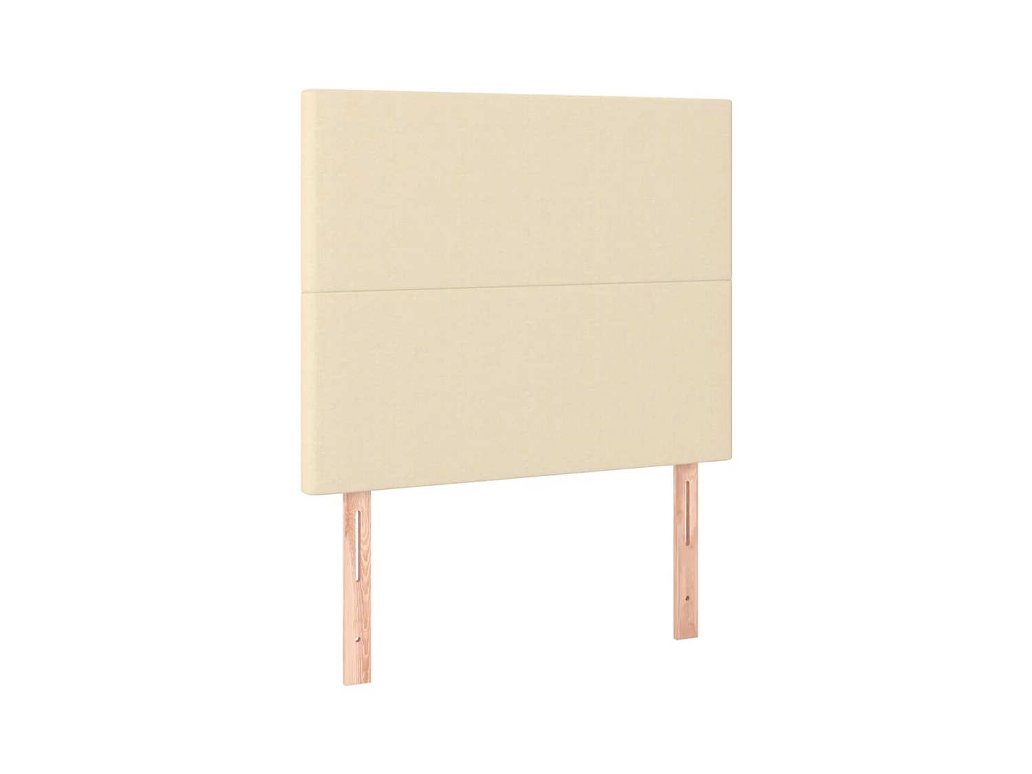 Hoofdborden 2 st 100x5x78/88 cm stof crèmekleurig