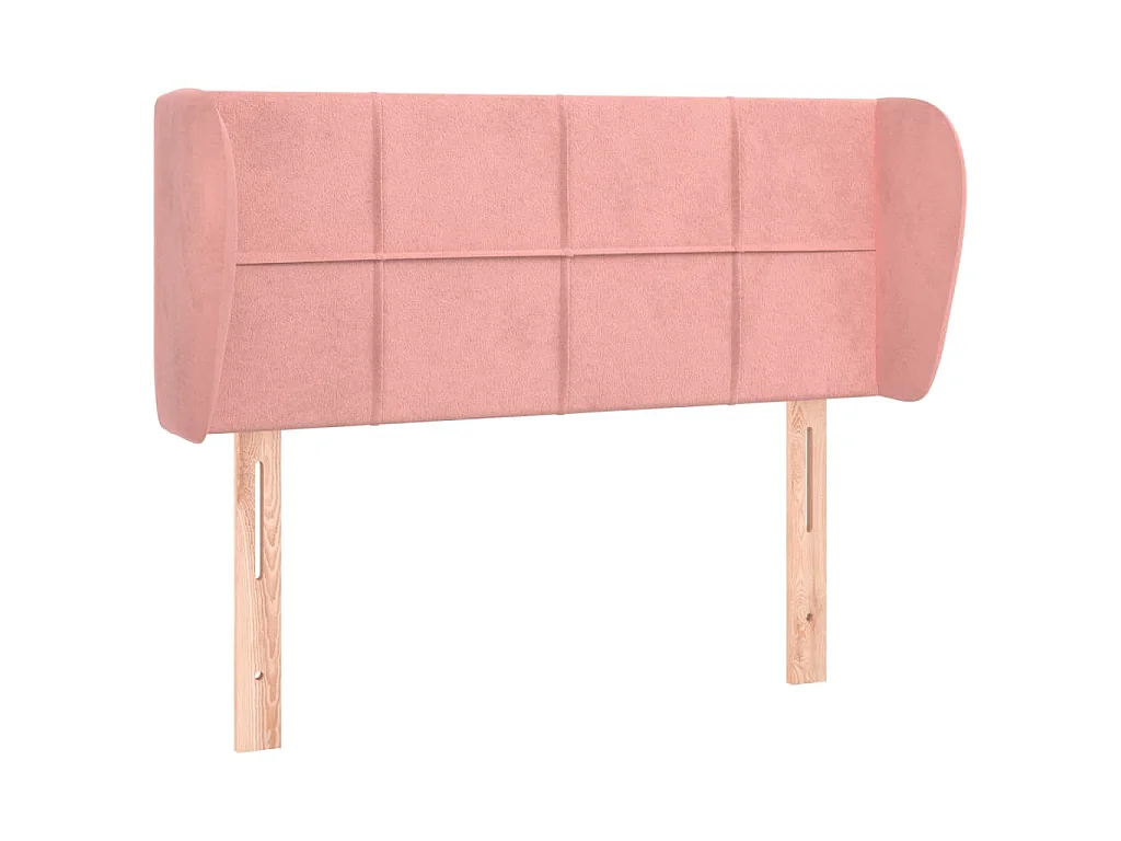 Kopfteil mit Ohren Rosa 83x23x78/88 cm Samt