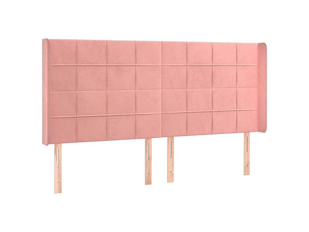 Tête de lit à LED Rose 183x16x118/128 cm Velours