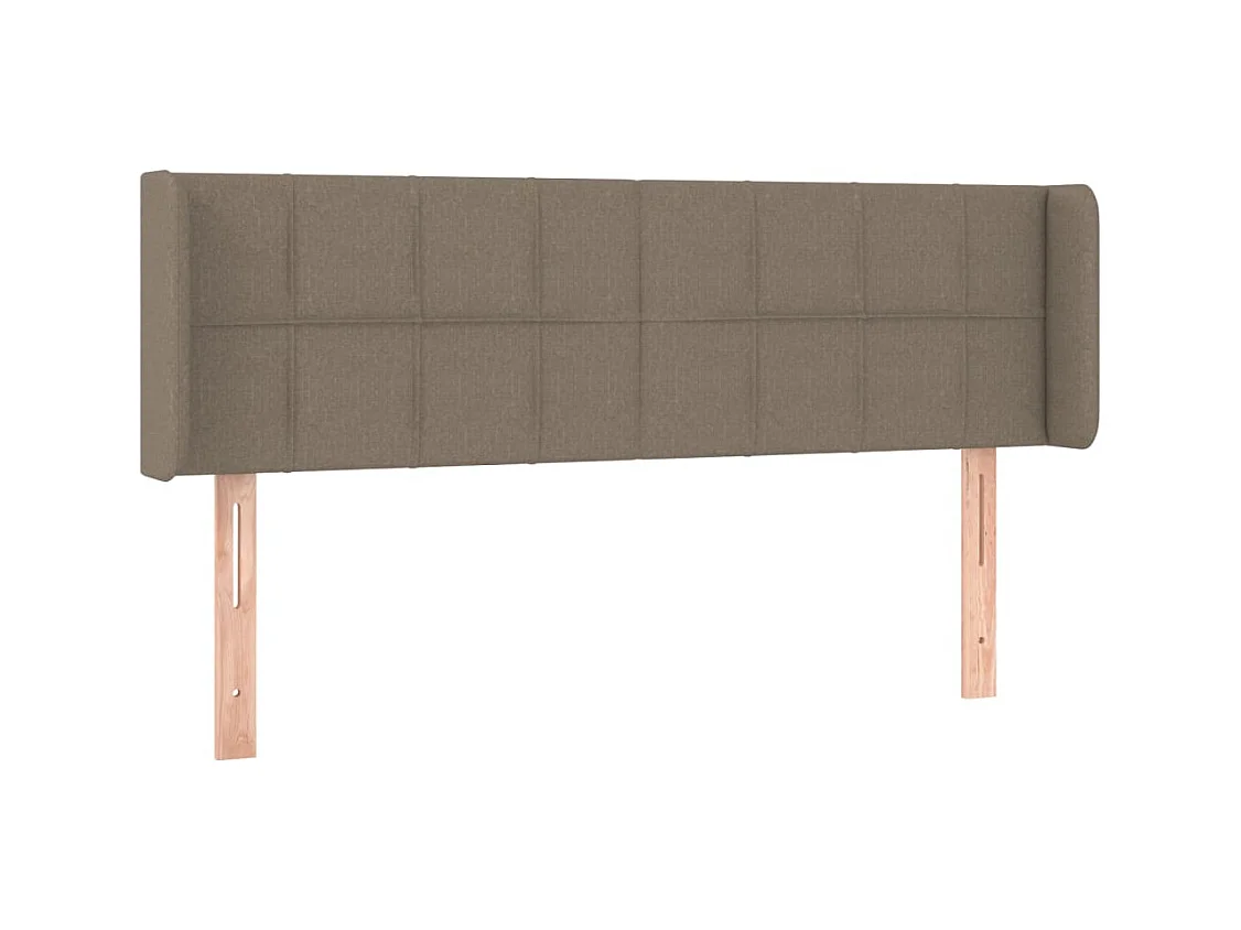 Hoofdbord met randen 147x16x78/88 cm stof taupe