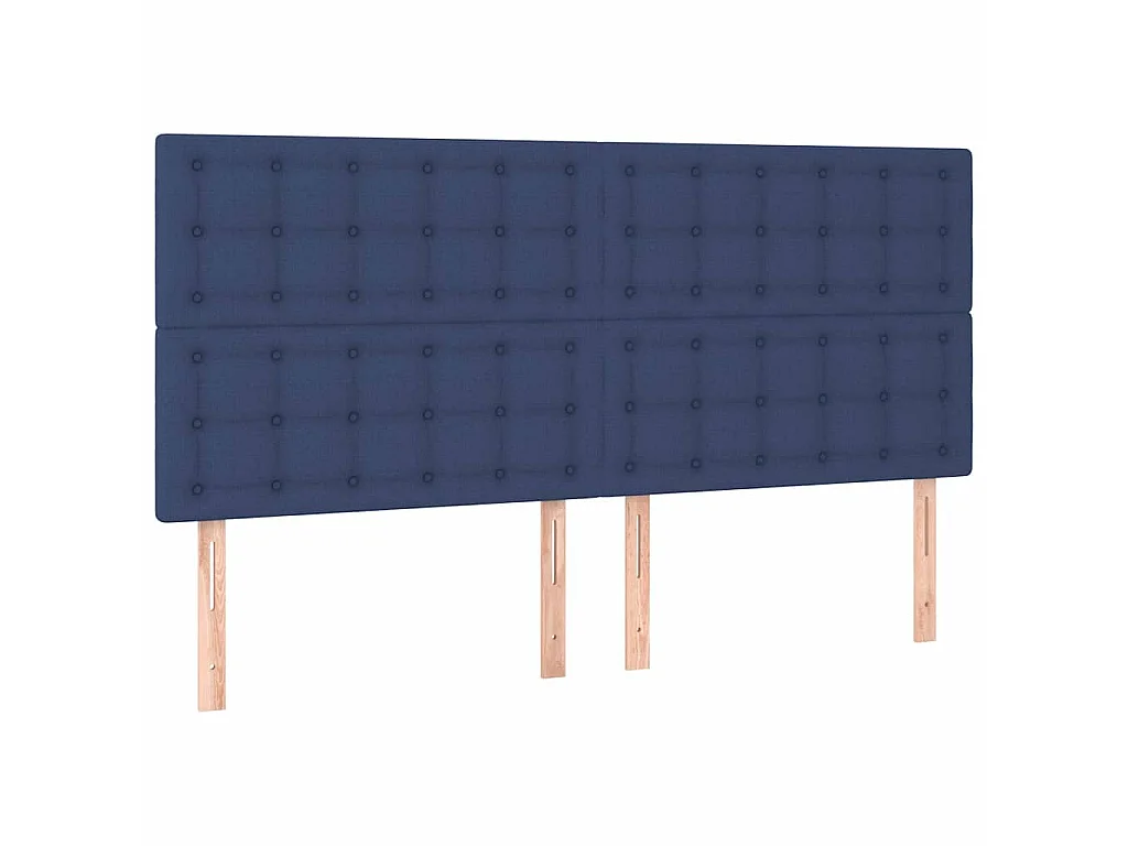 Testiera Blu 180x5x118/128 cm Tessuto