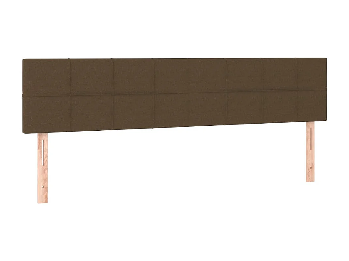 Hoofdbord LED 200x5x78/88 cm stof donkerbruin