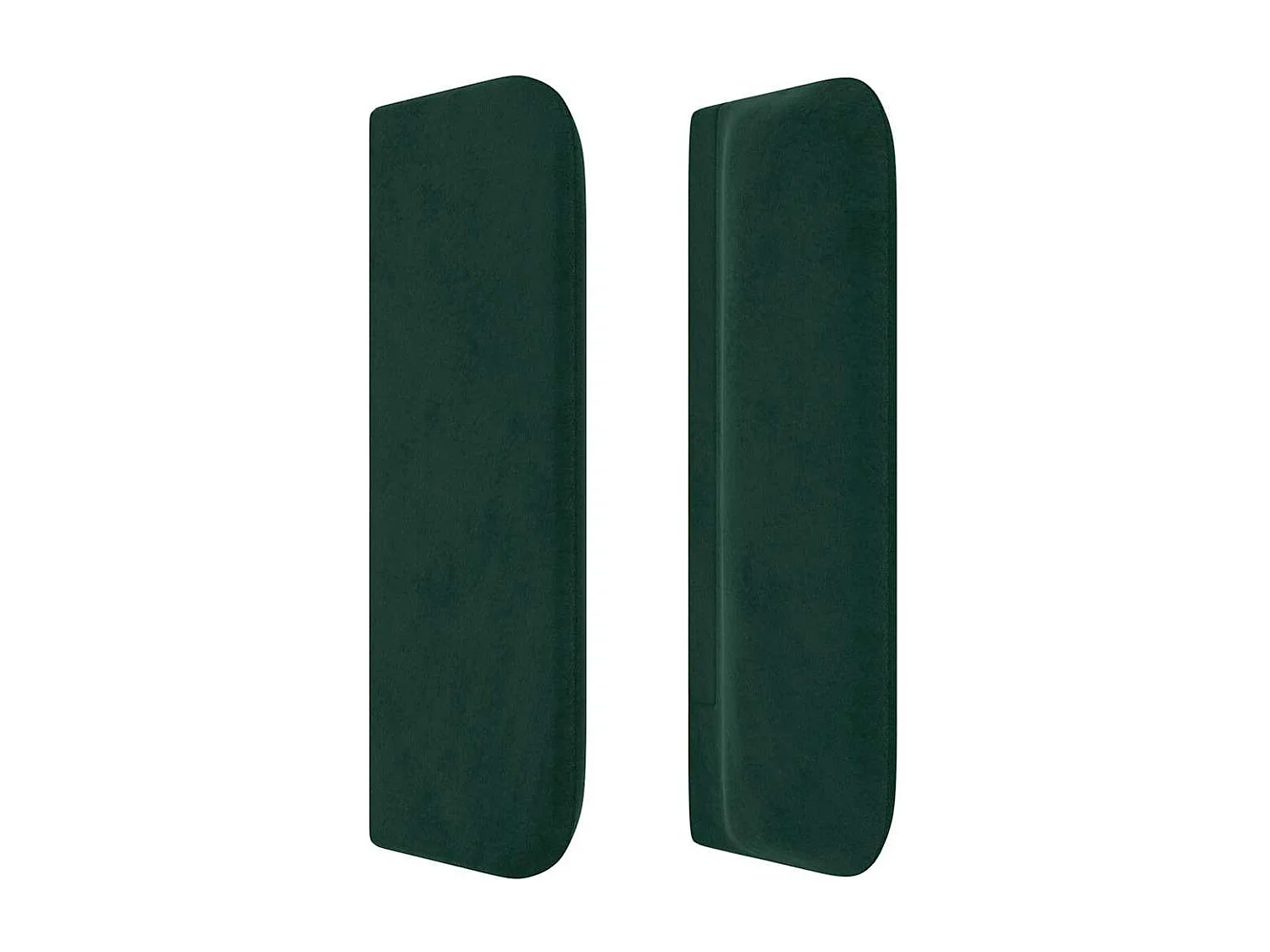 Tête de lit avec oreilles Vert foncé 147x16x78/88 cm Velours