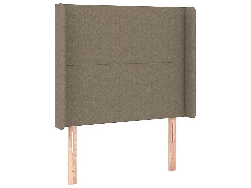 Kopfteil mit Ohren Taupe 93x16x118/128 cm Stoff