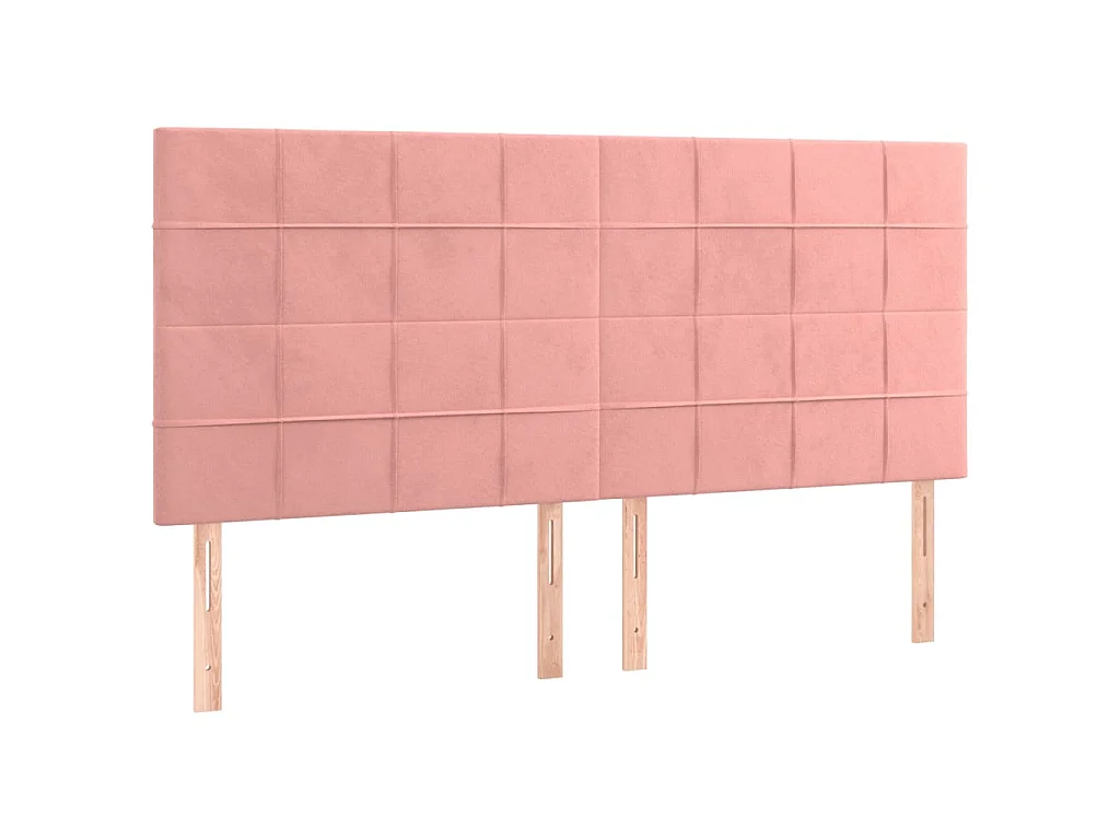 Tête de lit Rose 180x5x118/128 cm Velours