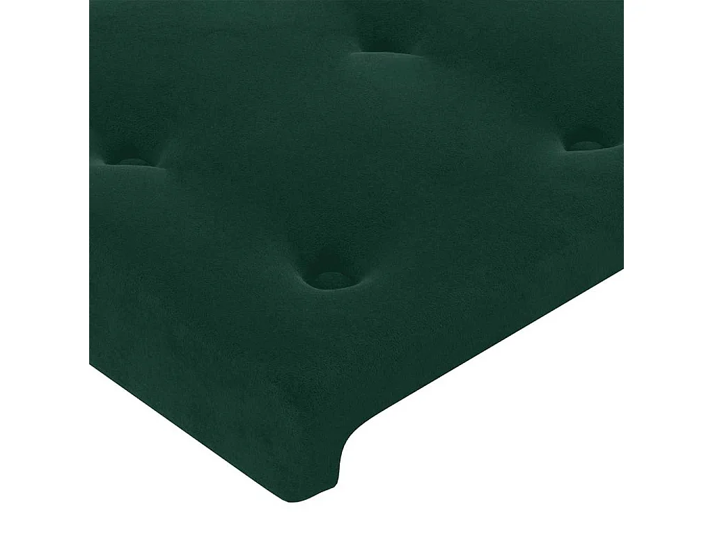 Tête de lit à LED Vert foncé 147x16x78/88 cm Velours