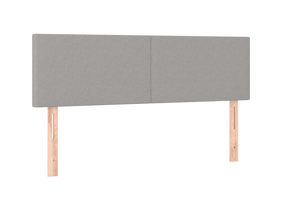 Têtes de lit 2 pcs Gris clair 72x5x78/88 cm Tissu