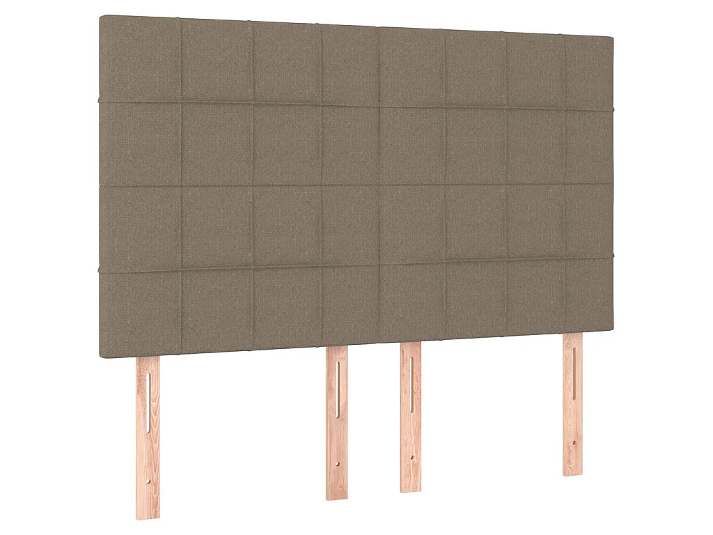 Testiera per letto Tortora 144x5x118/128 cm Tessuto