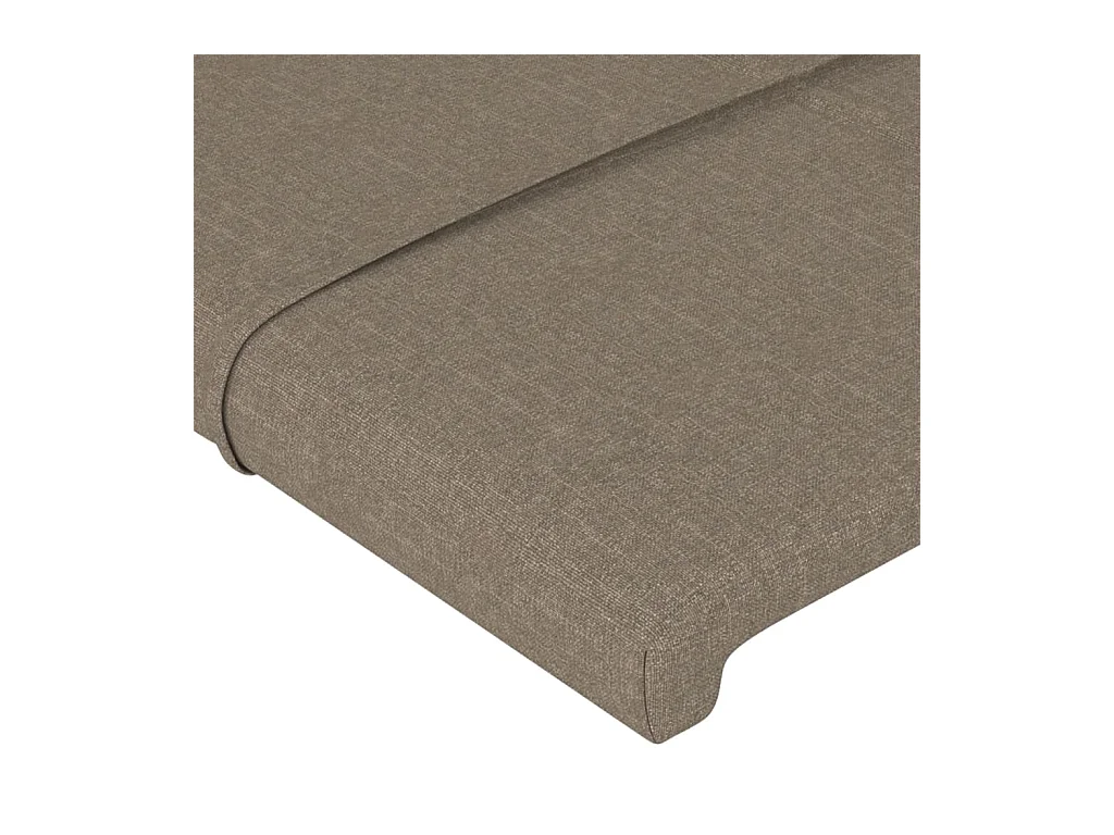 Hoofdbord met randen 147x16x118/128 cm stof taupe