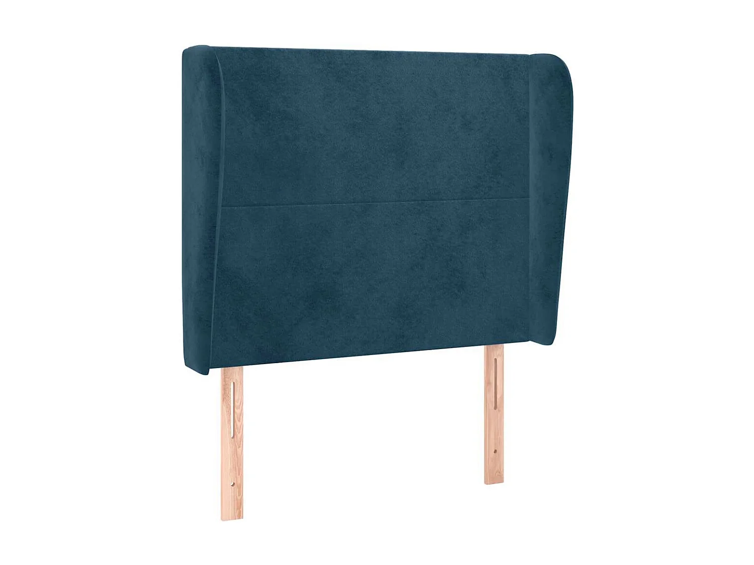 Tête de lit avec oreilles Bleu foncé 93x23x118/128 cm Velours