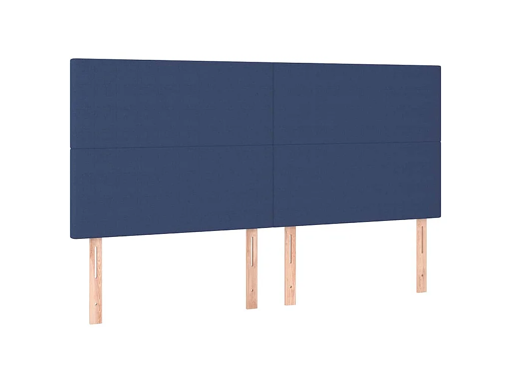 Kopfteil Blau 160x5x118/128 cm Stoff