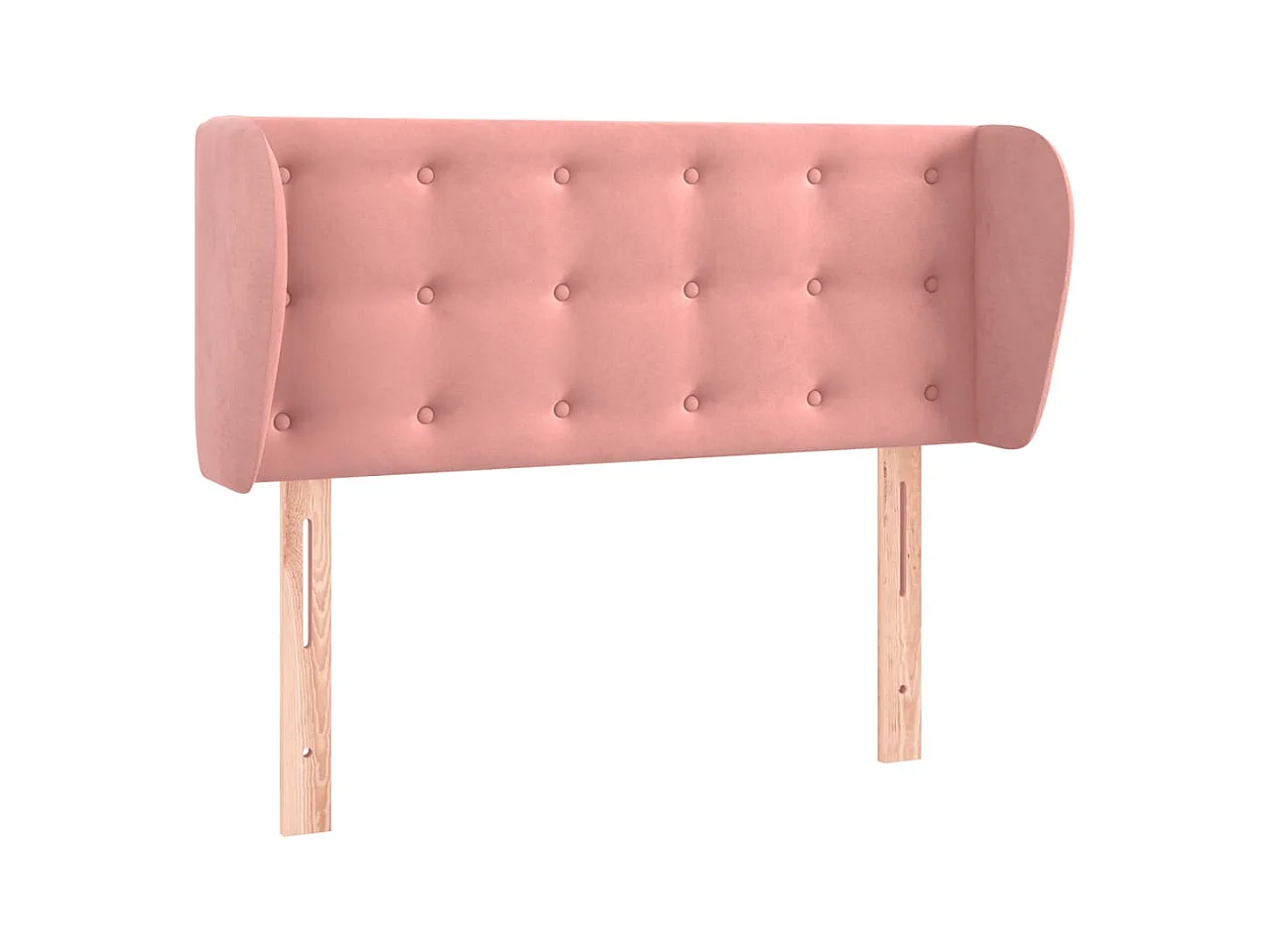 Testiera ad Orecchio Nera 93x23x78/88 cm in Velluto