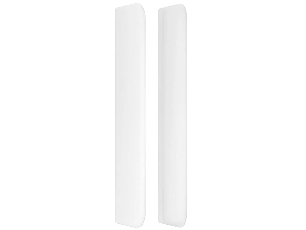Tête de lit avec oreilles Blanc 147x16x118/128 cm Similicuir