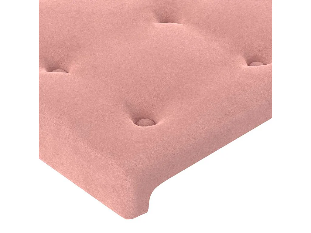 Tête de lit à LED Rose 147x16x118/128 cm Velours