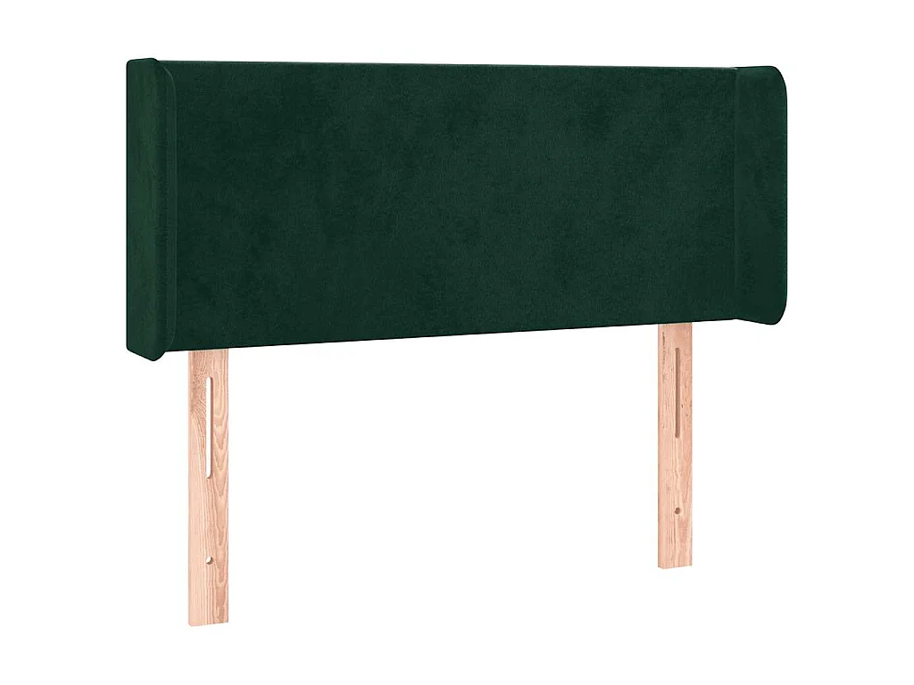 Kopfteil mit Ohren Dunkelgrün 83x16x78/88 cm Samt