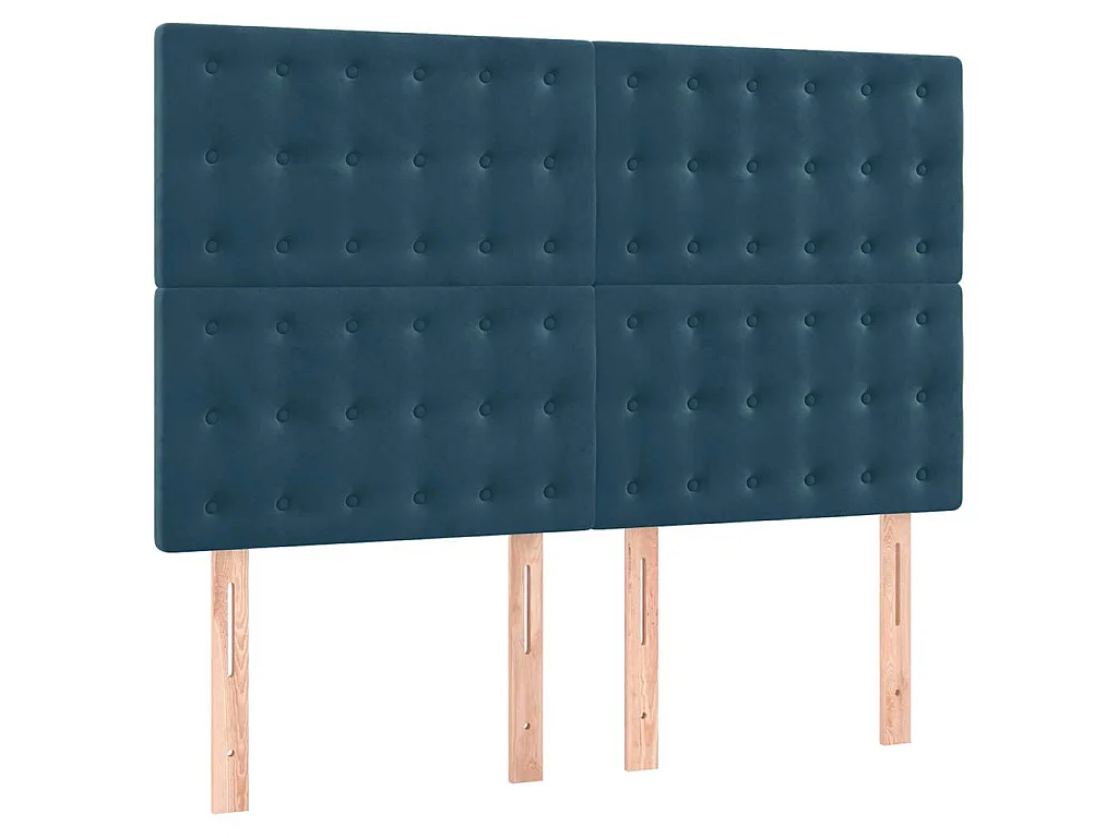 Tête de lit Bleu foncé 144 x 5 x 118/128 cm Velours