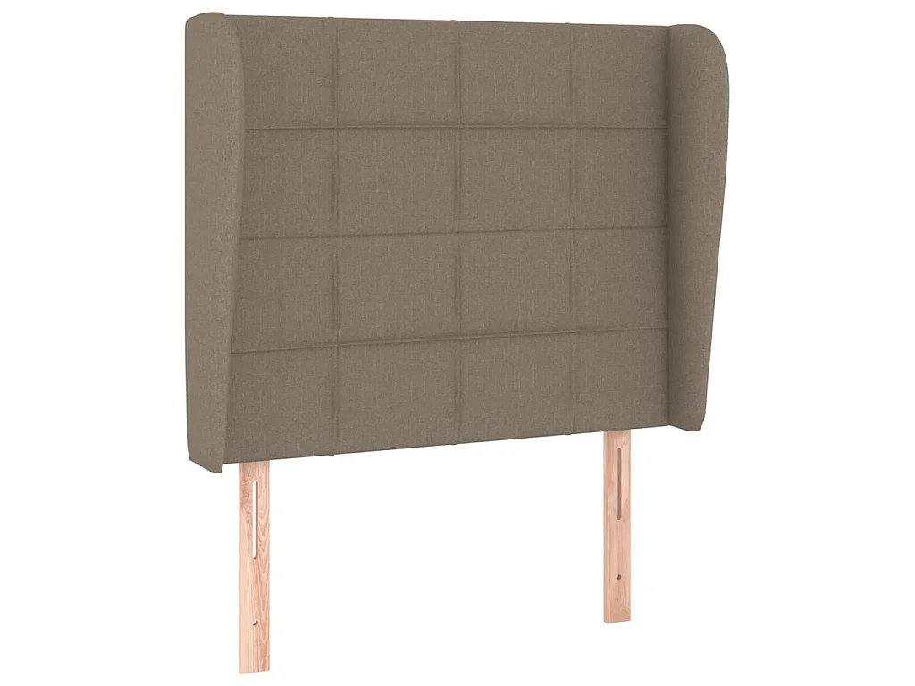 Testiera ad Orecchio Tortora 103x23x118/128 cm in Tessuto