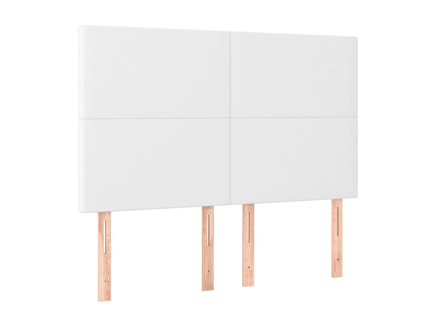 Tête de lit blanche 144 x 5 x 118/128 cm similicuir