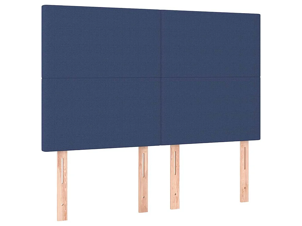 Hoofdbord blauw 144x5x118/128 cm stof