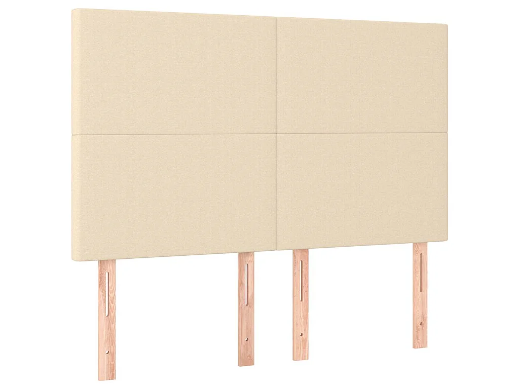 Tête de lit Crème 144x5x118/128 cm Tissu
