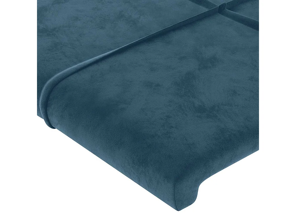 Tête de lit à LED Bleu foncé 183x16x118/128 cm Velours