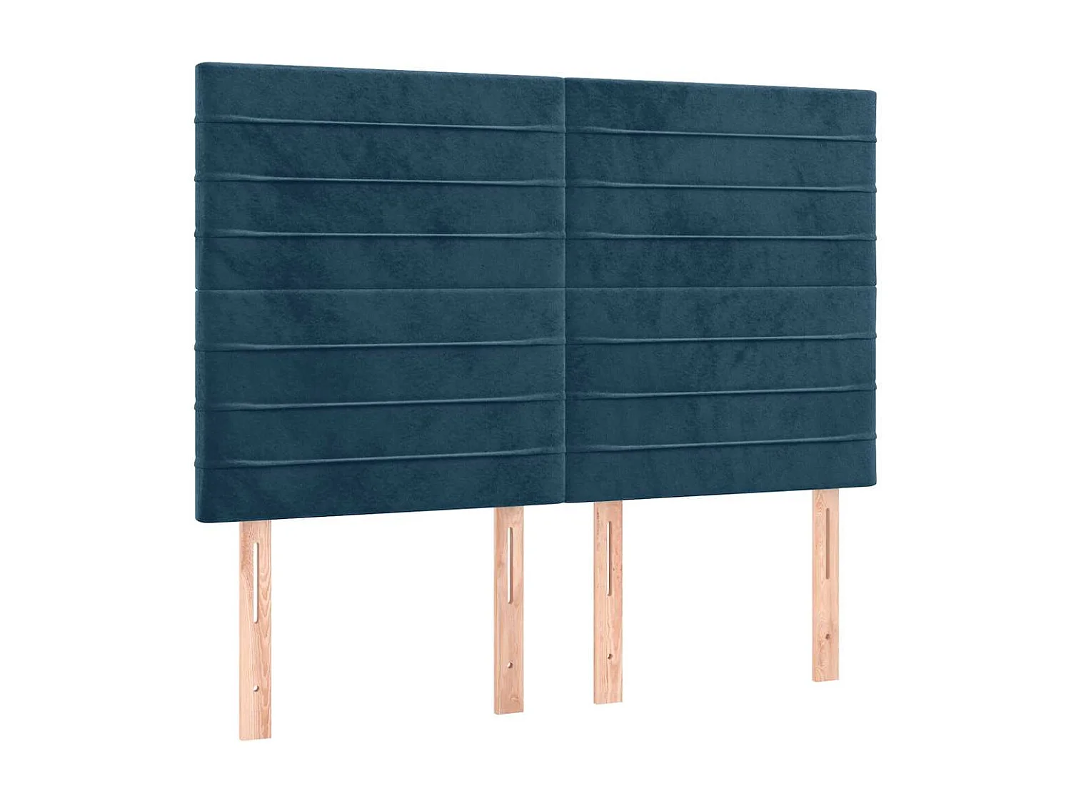Tête de lit à LED Bleu foncé 144x5x118/128 cm Velours