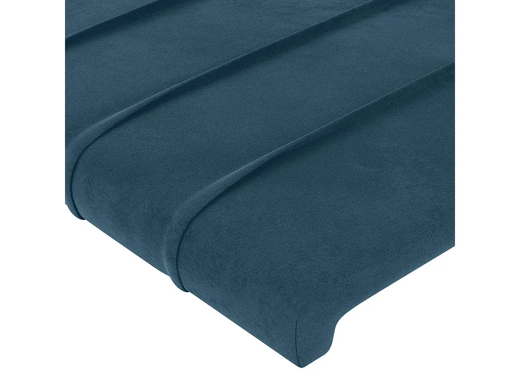 Tête de lit à LED Bleu foncé 144x5x118/128 cm Velours