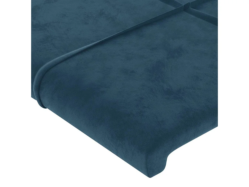 Têtes de lit Bleu foncé 180 x 5 x 78/88 cm Velours