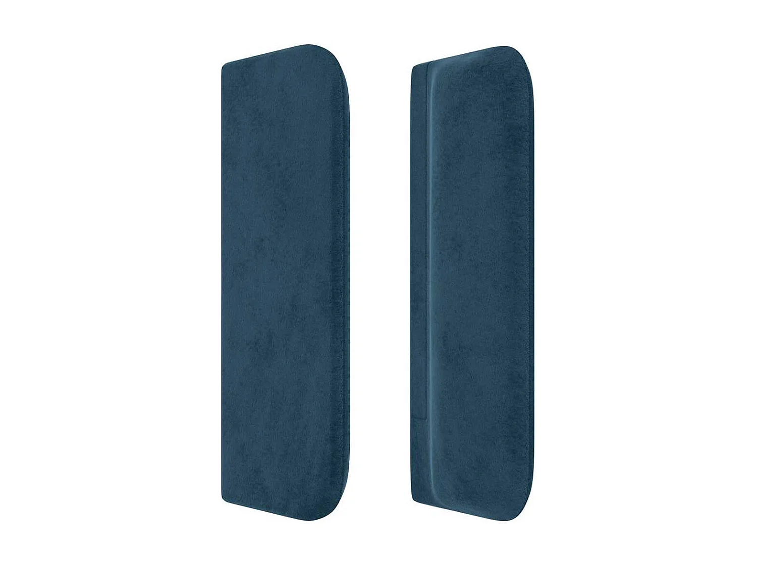 Tête de lit avec oreilles Bleu foncé 163x16x78/88 cm Velours